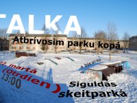 Brīvprātīgie jaunieši uzkops skeitparku