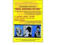 Aicinājums uz koncertu “Dejas, dziesmas un kino”