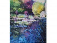 Baltajā flīģelī apskatāma Daces Melbārdes gleznu izstāde