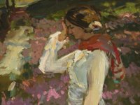 Līgas Līgates gleznu izstāde Mākslu skolas 