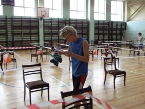 Siguldas Valsts ģimnāzijas skolēni orientējas telpās