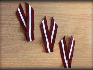 Siguldas novadā iedzīvotāji saņēmuši lentītes Latvijas valsts karoga krāsās jau puskilometra garumā