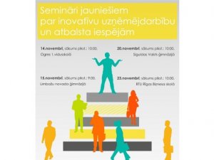 Semināri jauniešiem par inovatīvu uzņēmējdarbību un atbalsta iespējām 