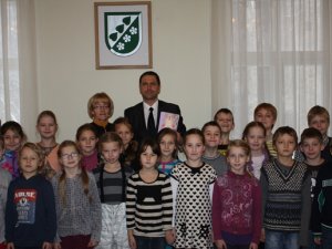 Siguldas pilsētas vidusskolas skolēni tiekas ar Domes priekšsēdētāju