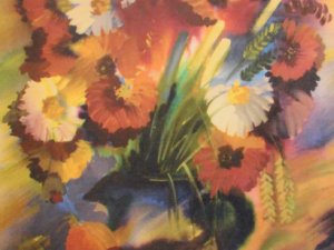 Jura Zīles dzīves akvareļi izstādē „Vasaras ziedu sarunas”