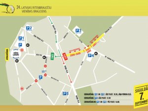Satiksmes ierobežojumi Vienības velobrauciena laikā