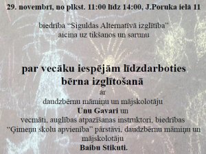 Aicina uz sarunu par vecāku līdzdalību bērnu izglītošanā