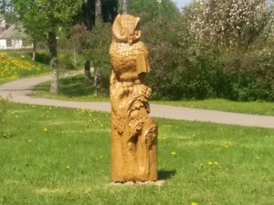 Allažu pamatskola saņem dāvanu – pūci