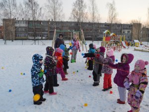 Sniega diena Allažu pamatskolas pirmsskolā