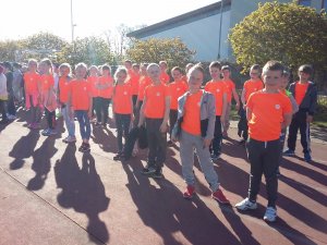 Siguldas pilsētas vidusskolas sporta klase viesojās Jaunmārupes pamatskolā