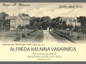Koncertzālē „Baltais Flīģelis” notiks koncerts „Alfrēda Kalniņa vasarnīca” 