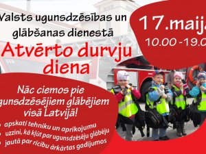 Ugunsdzēsēji glābēji aicina uz atvērto durvju dienu