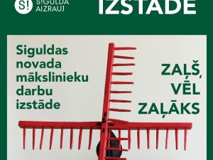 Siguldas novada mākslinieku darbu izstāde „Zaļš, vēl zaļāks” skatāma līdz 17.jūnijam