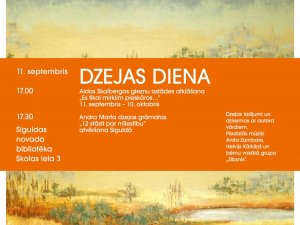 Aicina uz Dzejas dienas pasākumiem Siguldas novada bibliotēkā