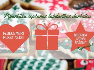 Jauniešus aicina piedalīties piparkūku cepšanā labo darbu darbnīcā