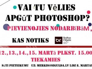 Jauniešiem būs iespēja apmeklēt Photoshop nodarbības 