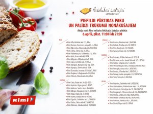 Labdarības akcijā „Paēdušai Latvijai” aicina ziedot pārtikas produktus