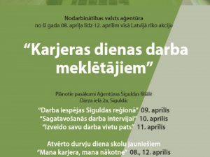 Šonedēļ norisinās Nodarbinātības valsts aģentūras Karjeras dienas