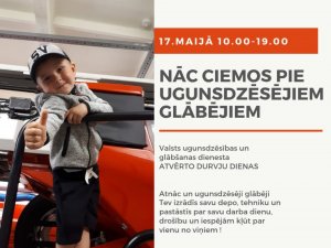 Ugunsdzēsēji glābēji aicina uz Atvērto durvju dienu 17. maijā