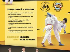 „Vidzemes karatē klubs” aicina uz jauno sportistu uzņemšanu
