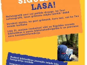 Siguldas novada bibliotēka aicina piedalīties fotokonkursā “Siguldieši lasa”