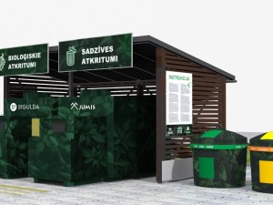 Leona Paegles ielas kvartāla iedzīvotāji aicināti iepazīties ar atkritumu šķirošanas viedpunktu