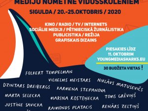 Jauniešus aicina pieteikties mediju nometnei “Young Media Sharks 2020”