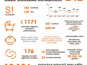 Arī 2020. gadā Siguldas novadā novērojams dabiskais pieaugums