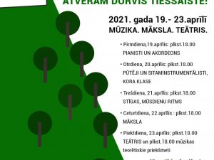 Mākslu skola “Baltais flīģelis” aicina uz tiešsaistes atvērto durvju dienām