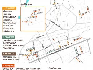 Uzsākta dubultās virsmas apstrāde Ķiršu, Alauksta un Strēlnieku ielas posmā