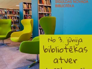 Bibliotēkas no 3. jūnija apmeklētājiem atver lasītavas