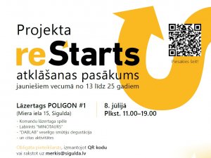 “Mērķis” aicina jauniešus no 13 līdz 25 gadiem uz projekta atklāšanu lāzertaga poligonā