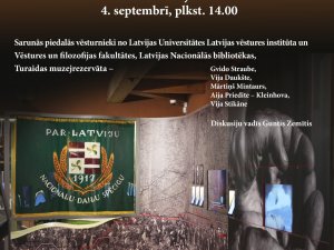 4. septembrī Turaidā notiks sarunas par vēsturi