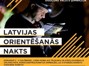 24. septembrī Siguldā notiks Latvijas Orientēšanās nakts