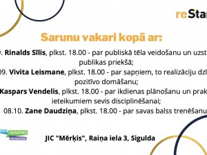 Notiks jauniešu centra “Mērķis” organizētais sarunu cikls jauniešiem 