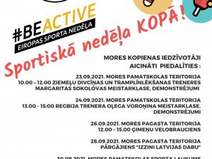 Mores pamatskola īstenos projektu “Sportiskā nedēļa KOPĀ!”