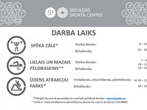 Sākot ar oktobri, izmaiņas Siguldas Sporta centra darba laikā