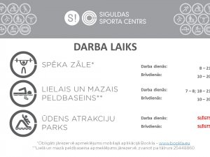 Ar 14. oktobri izmaiņas Siguldas Sporta centrs darba laikā