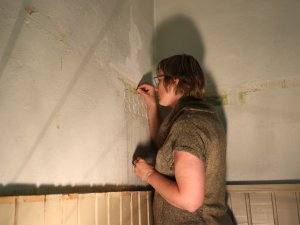 Mālpils baznīcas sakristejā norit restaurācijas darbi