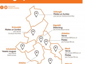 Turpmāk bezmaksas sporta nodarbības notiks visā Siguldas novada teritorijā