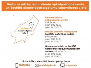 Darbu uzsāk Inciema klientu apkalpošanas centrs un Sociālā dienesta pakalpojumu saņemšanas vieta