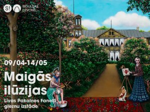 Līvas Pakalnes-Fanelli izstādes “Maigās ilūzijas” atklāšana “Siguldas devonā”