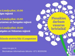 Sākas pieteikšanās Nodarbinātības valsts aģentūras vasaras nodarbinātības pasākumā