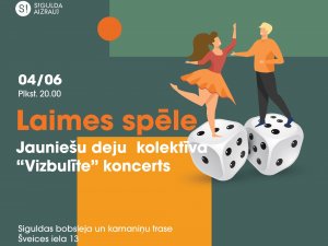 Aicina uz jauniešu deju kolektīva “Vizbulīte” koncertu “Laimes spēle”