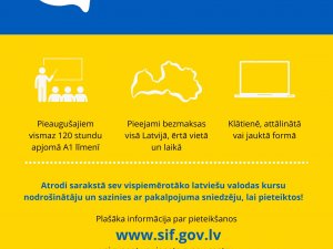 Siguldas novadā norisināsies bezmaksas latviešu valodas kursi ukraiņiem
