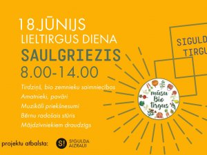 18. jūnijā Siguldā notiks Lieltirgus diena “Saulgriezis”