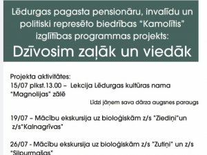 Biedrība “Kamolītis” aicina dzīvot zaļāk un viedāk