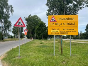 Uzsākti Ventas ielas seguma atjaunošanas darbi Siguldā