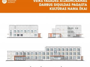 Veiks fasādes atjaunošanas darbus Siguldas pagasta Kultūras nama ēkai