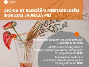 Aicina uz radošām meistarklasēm Siguldas Jaunajā pilī